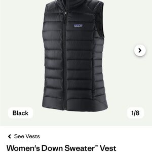 Patagonia Black Quilted Down Vest